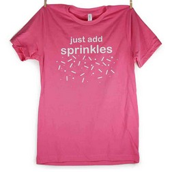 Pink Just Add Sprinkles T-Shirt - Medium