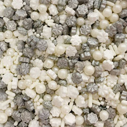 Shimmer Silver & White Sprinkle Mix