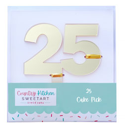 Gold Number 25 Cake Topper