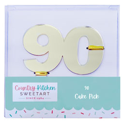 Gold Number 90 Cake Topper