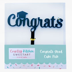 Black Congrats Grad Cake Topper
