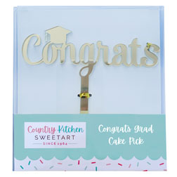 Gold Congrats Grad Cake Topper