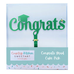 Green Congrats Grad Cake Topper