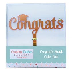 Orange Congrats Grad Cake Topper