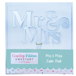 Silver Mr and Mrs Cake Topper