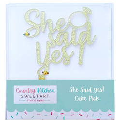 She Said Yes Cake Topper