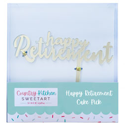 Gold Happy Retirement Cake Topper