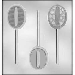 Number 0 Sucker Chocolate Candy Mold