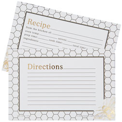 Honeycomb Hive Recipe Cards