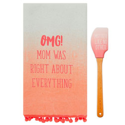 Mom Was Right Kitchen Towel & Spatula Set