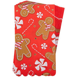 Gingerbread Man Scalloped Napkins