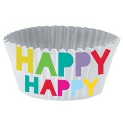 Happy Happy Foil-Lined Standard Cupcake Liners
