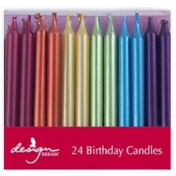 Rainbow Metallic Mix Candles