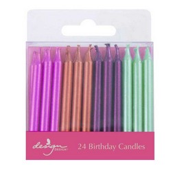 Magenta Purple Metallic Mix Candles