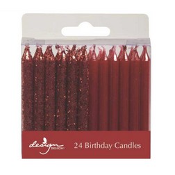 Metallic Red Shimmer Candles