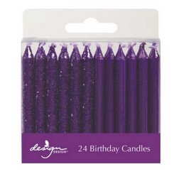 Metallic Purple Shimmer Candles