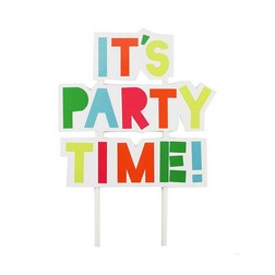 It's Party Time Cake Topper Pick