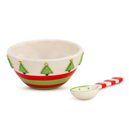 Christmas Candy Bowl with Spoon