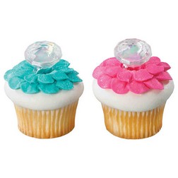 Iridescent Diamond Cupcake Toppers