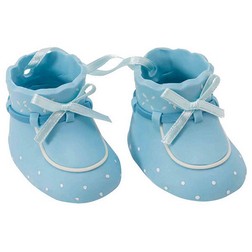 Blue Baby Bootie Set Cake Topper