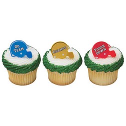 Football Helmet Cupcake Toppers