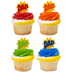 Dad Burst Cake Picks