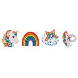 Rainbow Unicorn Cupcake Toppers