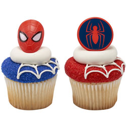 Spiderman Cupcake Toppers