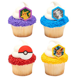 Pokemon Cupcake Topper Rings