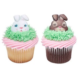 Cute Bunny Faces Cupcake Toppers
