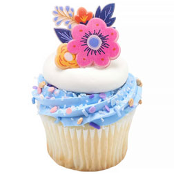Spring Floral Cupcake Toppers