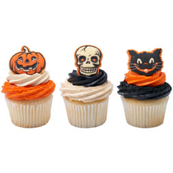 Vintage Halloween Edible Cupcake Toppers