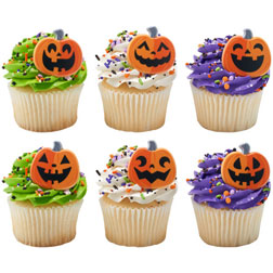 Jack-O'-Lantern Cupcake Toppers