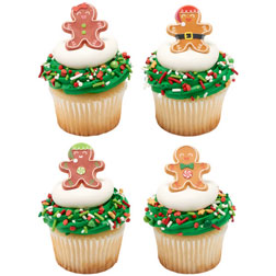 Gingerbread Friends Cupcake Toppers