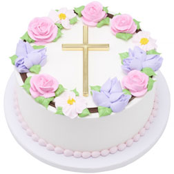 Golden Cross Cake Topper