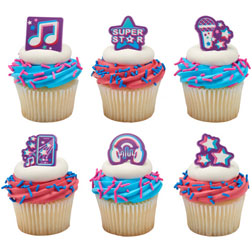 Super Star Music Cupcake Toppers