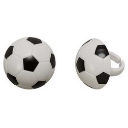 3D Soccer Ball Cupcake Toppers