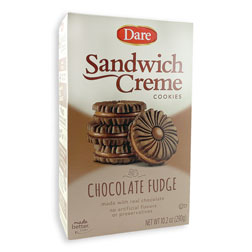 Fudge Chocolate Sandwich Crème Cookies