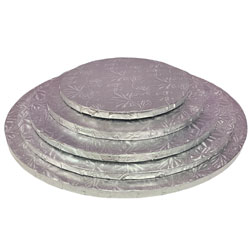 10" Round Silver Foil Cake Drum