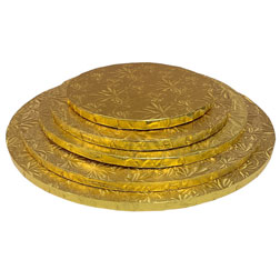 10" Round Gold Foil Cake Drum