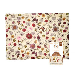 Beeswax Bread Wrap - Meadow Print