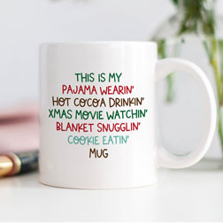 PJ, Hot Cocoa & Christmas Movie Mug