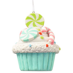 Blue Cupcake Ornament