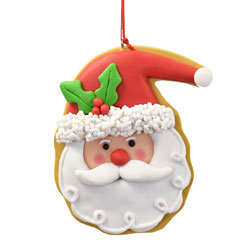 Jolly Santa Head Cookie Ornament
