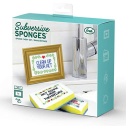 Subversive Kitchen Sponges & Caddy Set