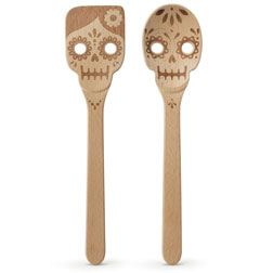 Day of the Dead Wooden Utensil Set