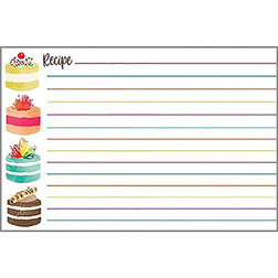 Round Cake Recipe Cards