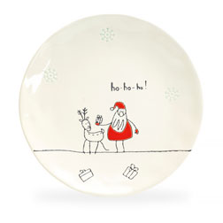 Santa and Reindeer Plate