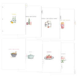 Kitchen Shelves Recipe Binder Dividers