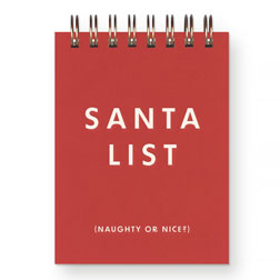 Santa List Mini Notebook